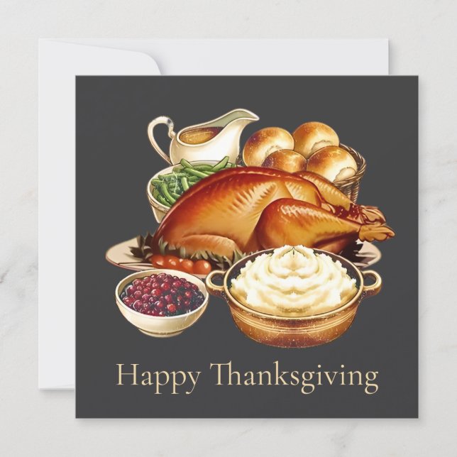 Carte Joyeux Thanksgiving (Devant)
