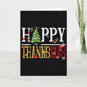 Carte Joyeux Thanksgiving Christmas Bon Thanksmas