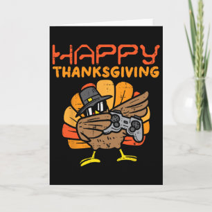 Carte Joyeux Thanksgiving Dabbing Gamer Dinde Enfants Ga