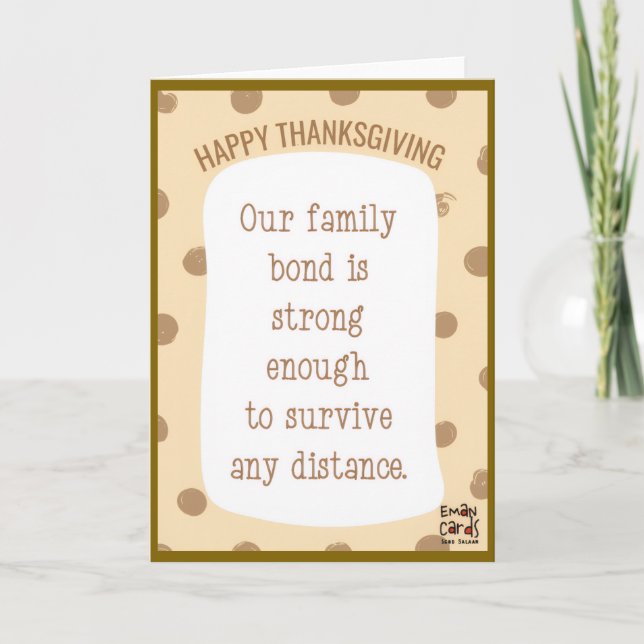Carte Joyeux Thanksgiving en famille (Devant)