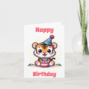 Carte Joyeux Tiger Cub Anniversaire
