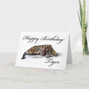 Carte Joyeux tigre d'anniversaire