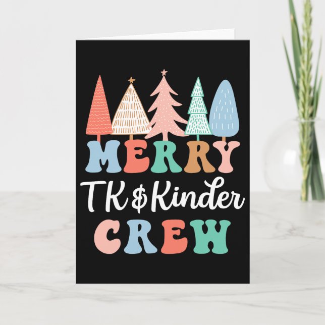 Carte Joyeux Tk et Kinder Crew Professeur de maternelle  (Devant)