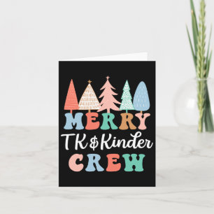 Carte Joyeux Tk et Kinder Crew Professeur de maternelle