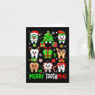 Carte Joyeux Toothmas Collection de dents Santa Renne No