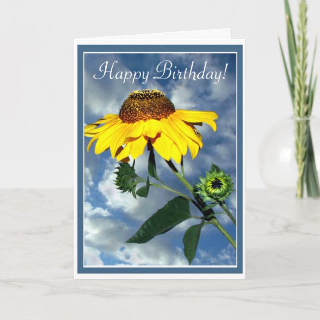 Carte Joyeux tournesol d'anniversaire (Devant)