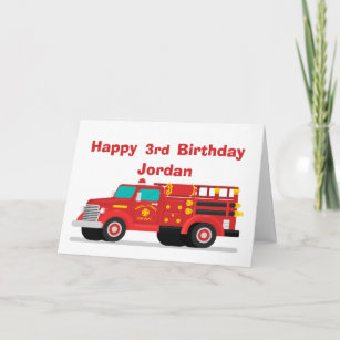 Cartes Camion Pompiers D Anniversaire Zazzle Fr