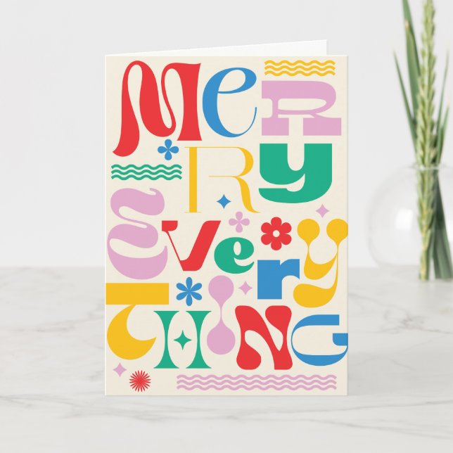 Carte Joyeux tout Type tendance Mix Greeting Card (Devant)