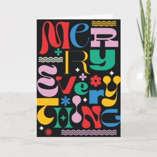 Carte Joyeux tout Type tendance Mix Greeting Card