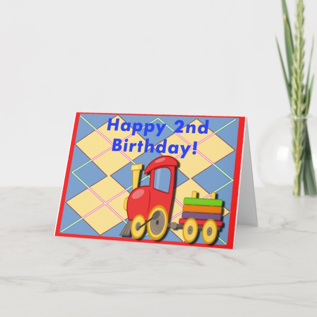 Carte Joyeux train d'anniversaire (Devant)