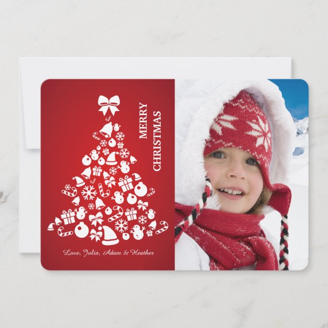 Carte Joyeux Tree Photo Holiday (Devant)