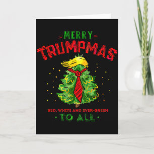 Carte Joyeux Trumpmas Drôle de Père Noël Trump Sapin de