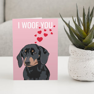 Carte Joyeux Valentin du chien Dachshund