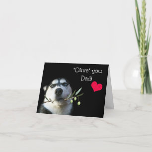 Carte Joyeux Valentines Fête Père Papa mignonne Drôle