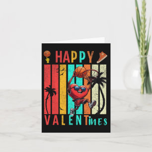 Carte Joyeux Valentines Jour Coeur mignon Jouer Basketba