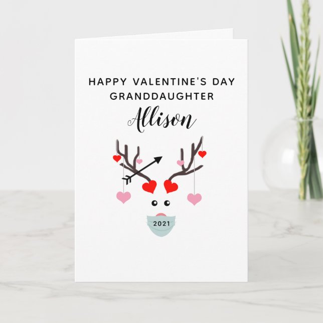 Carte Joyeux Valentines Jour Grande-fille sur mesure (Devant)