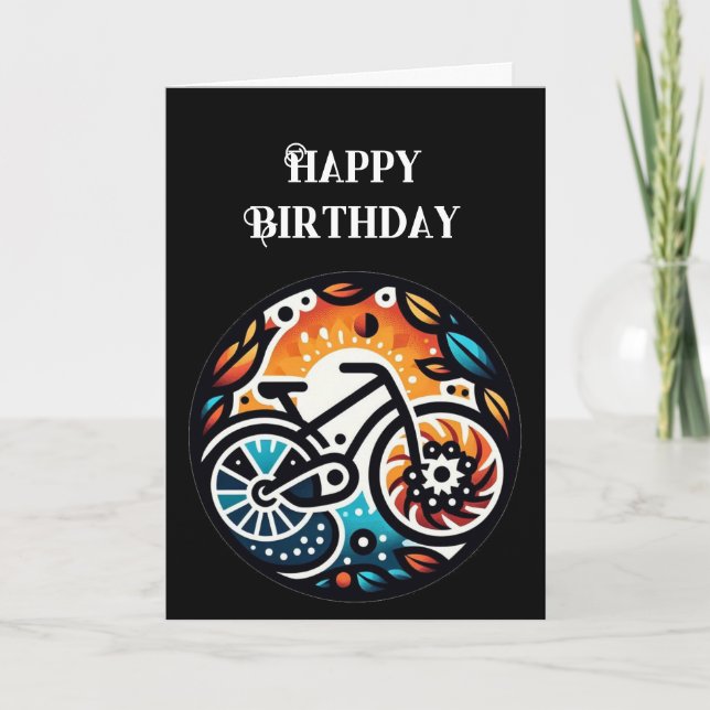 Carte Joyeux vélo d'anniversaire Inspirational (Devant)