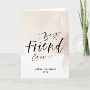 Carte Joyeux voeux de Noël pour le meilleur ami Gold Noë