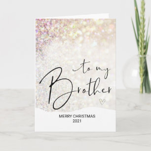 Carte Joyeux voeux de Noël pour mes fêtes d'or Frère