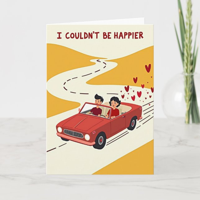 Carte Joyeux Voyage d'Amour Ensemble (Devant)