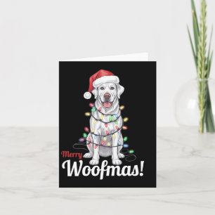 Carte Joyeux Woofmas Décoration Lumineuse Chien Labrador