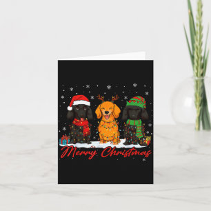Carte Joyeux Woofmas Père Noël Renne Elfe Dachshund Noël
