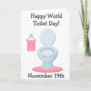 Carte Joyeux World Toilet Day Funny Holidays Card