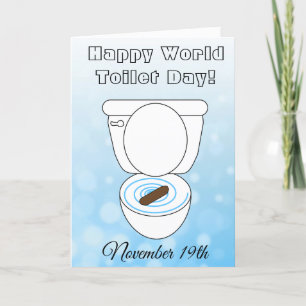 Carte Joyeux World Toilet Day Funny Holidays Card