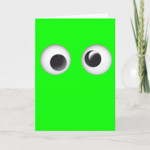 Carte Joyeux yeux verts rigolos Halloween Maze pour les
