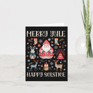 Carte Joyeux Yule Bon Solstice Cottagecore Scandinave