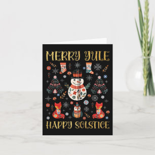 Carte Joyeux Yule Bon Solstice Cottagecore Scandinave