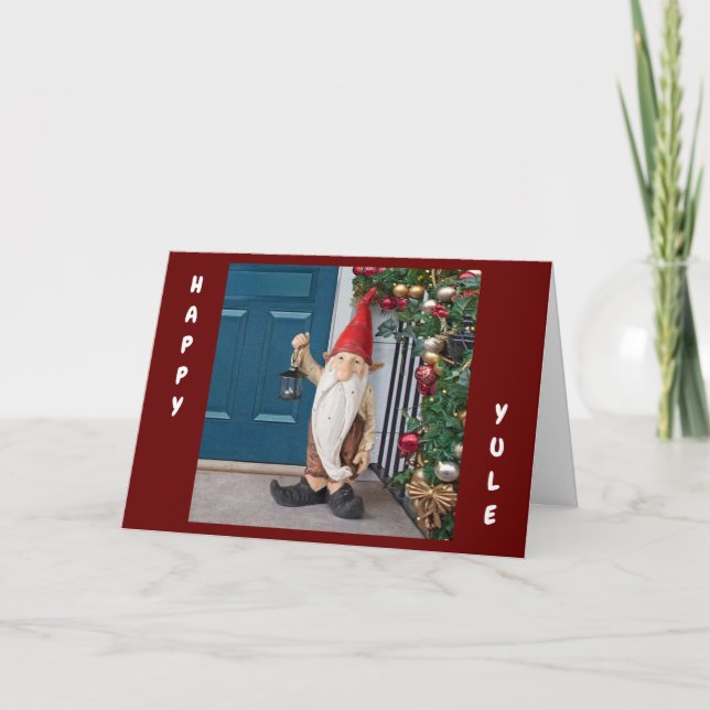 CARTE **JOYEUX YULE** DE GNOME FRAIS (Devant)