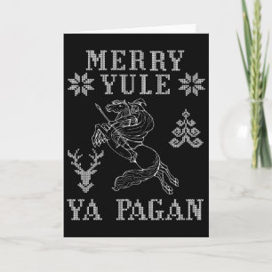 Carte Joyeux Yule Ya Pagan Odin Sur Sleipnir Viking Chri