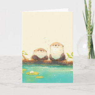 Carte Joyful Otter Duo by the Water