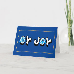 Carte Joyous Chrismukkah Time Grey Card