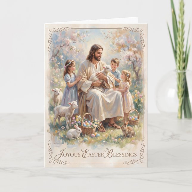Carte Joyous Easter Blessings Easter Card (Devant)