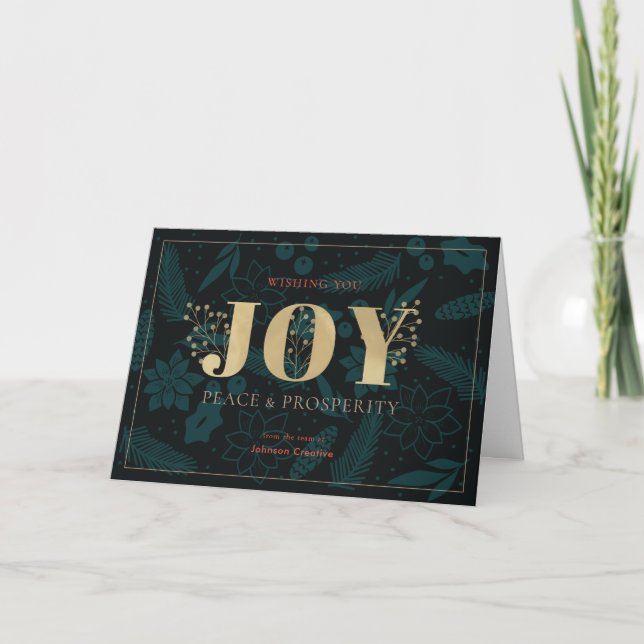 Carte Joyy Chic Navy Blue Business Holiday (Devant)