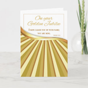 Carte Jubilé d'or de la vie religieuse, 50 ans Annivers