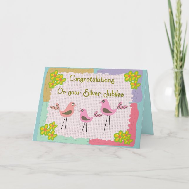 Carte Jubilée Argent Pour Les Soeurs (Devant)