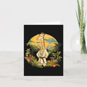 Carte Judo Girafe Nature Kickboxing Taekwondo Arts Marti