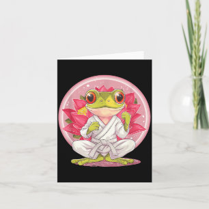 Carte Judo Grenouille Lotus Arts Martiaux Taekwondo Jiu-