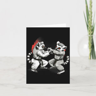 Carte Judo Lémurien Nature Kickboxing Taekwondo Arts Mar