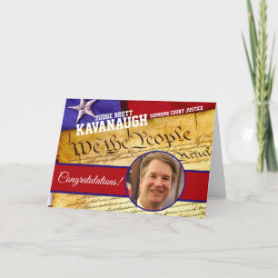 Carte Juge Brett Kavanaugh juge à la Cour suprême des Ét