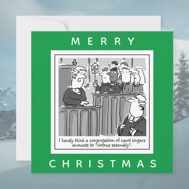 Carte Juge de la Cour défend les chanteurs de Noël (Créateur téléchargé)