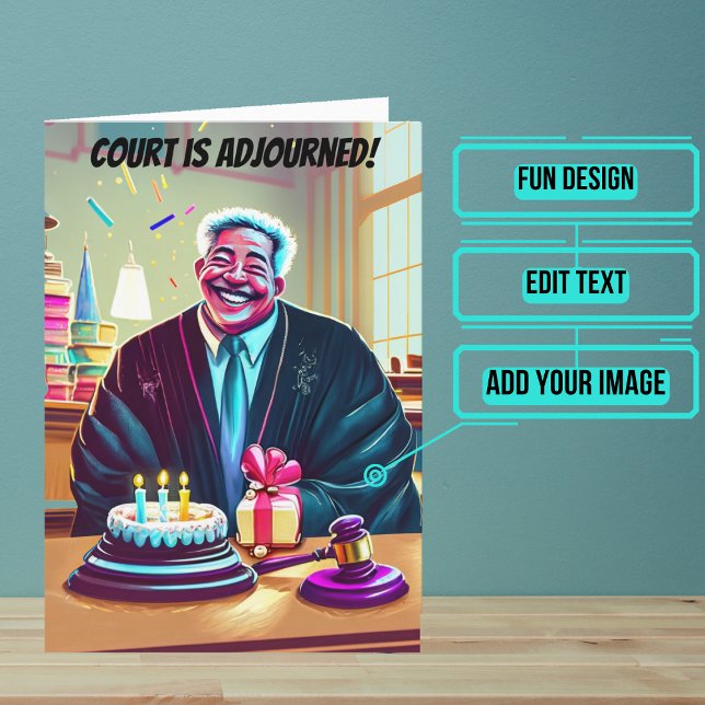 Carte Juges Anniversaire (This lovely card is specifically for the judge friend or family member in your life.)