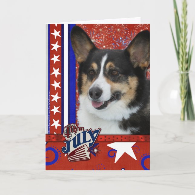 Carte Juillet 4 Firecracker - Corgi (Devant)