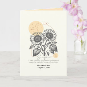 Carte Juillet à août Fleur de naissance Personnalisé Ann