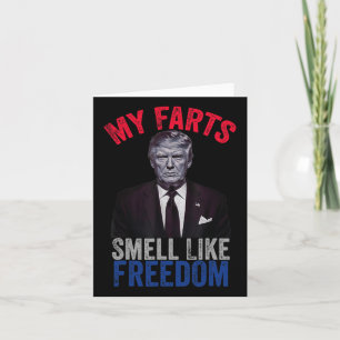 Carte Juillet Drôle Trump Patriotique Mes Farts Sentent