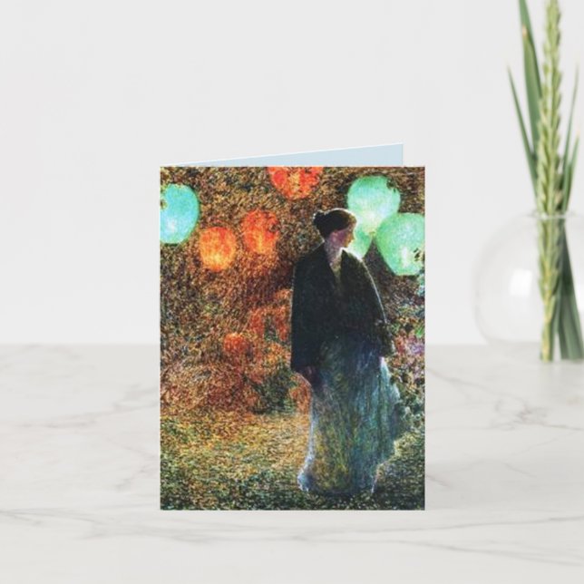 Carte Juillet Nuit Joyeux anniversaire Salutation (Devant)