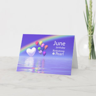 Carte Juin Anniversaire Pearl Heart